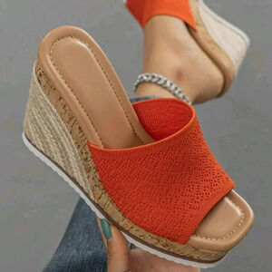 2024 Fashionable Wedge Heel & Thick Sole Espadrilles